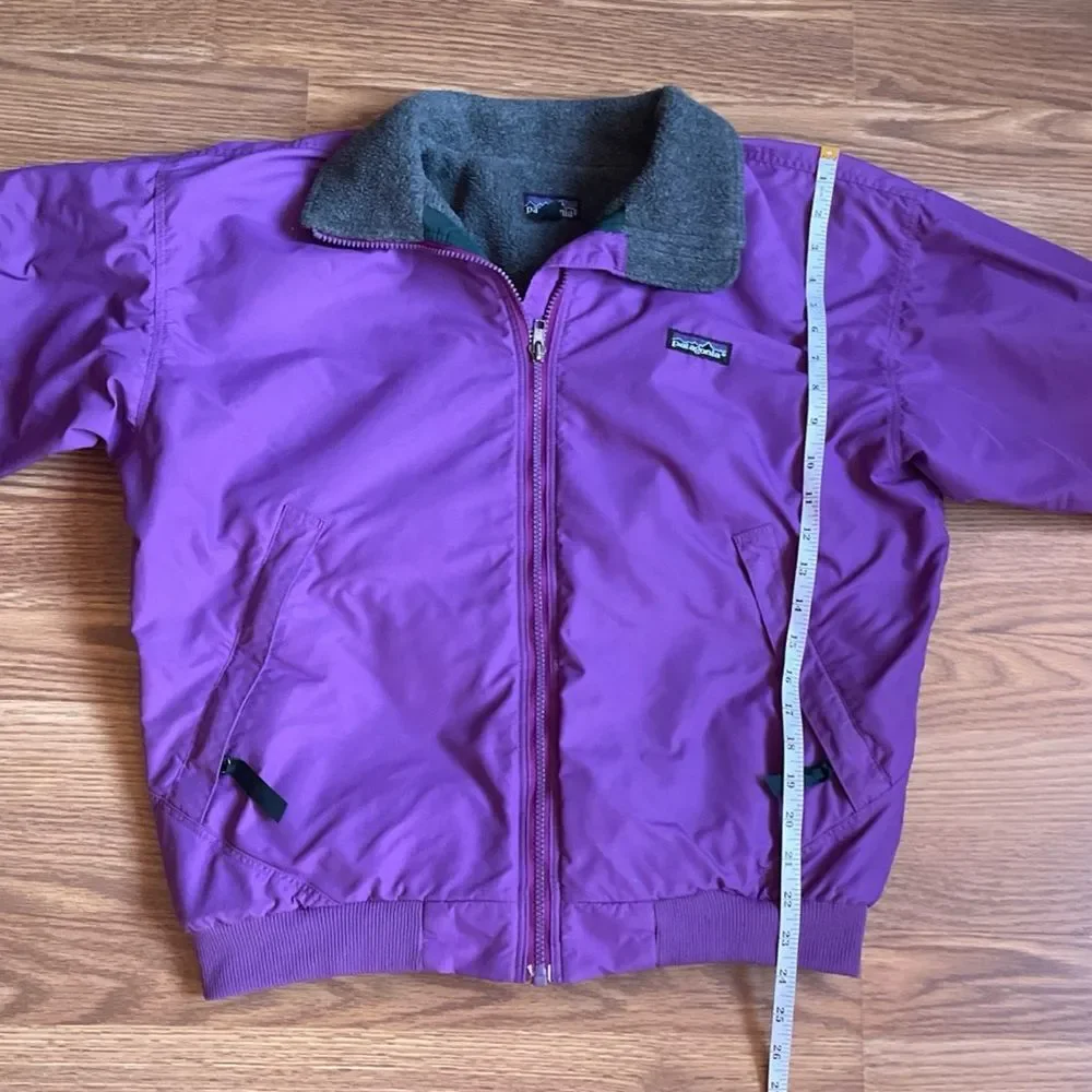 VTG 90s Patagonia Shelled  Jacket Women’s 12 Purple Fleece Lined USA